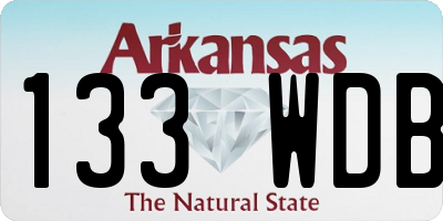 AR license plate 133WDB