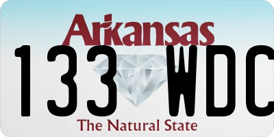 AR license plate 133WDC