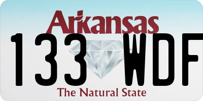 AR license plate 133WDF