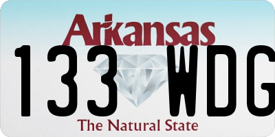AR license plate 133WDG