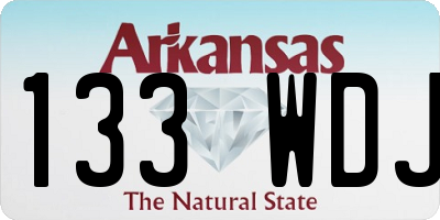 AR license plate 133WDJ