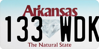 AR license plate 133WDK