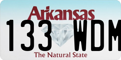 AR license plate 133WDM