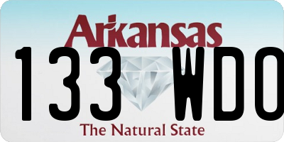 AR license plate 133WDO