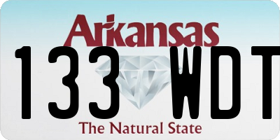 AR license plate 133WDT
