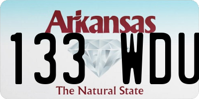 AR license plate 133WDU