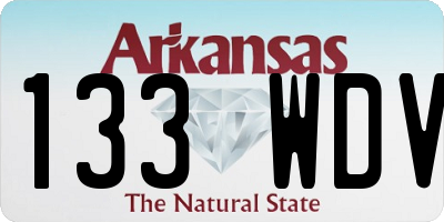 AR license plate 133WDV