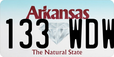AR license plate 133WDW