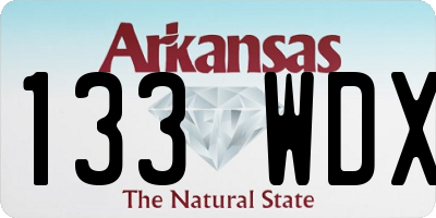 AR license plate 133WDX