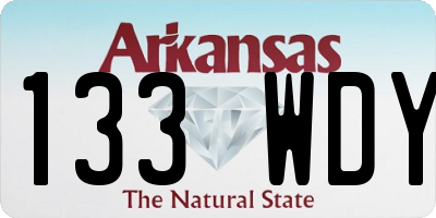 AR license plate 133WDY