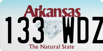 AR license plate 133WDZ