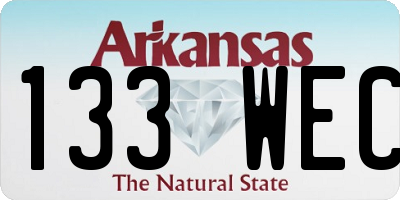 AR license plate 133WEC