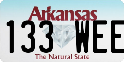 AR license plate 133WEE