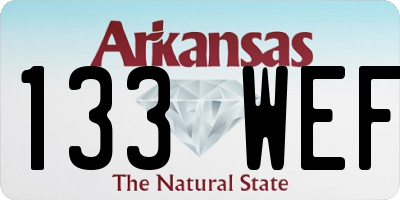 AR license plate 133WEF