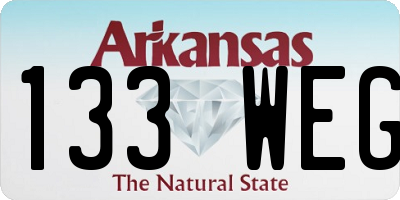 AR license plate 133WEG