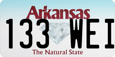 AR license plate 133WEI