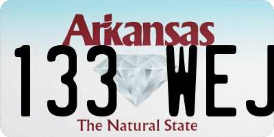 AR license plate 133WEJ