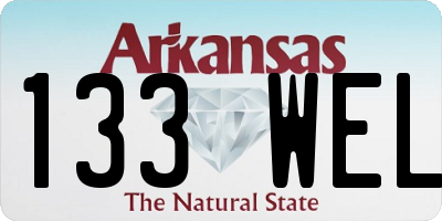 AR license plate 133WEL