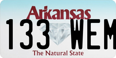 AR license plate 133WEM