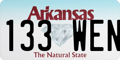 AR license plate 133WEN