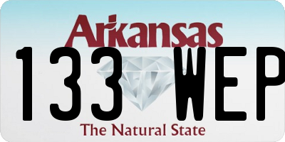 AR license plate 133WEP