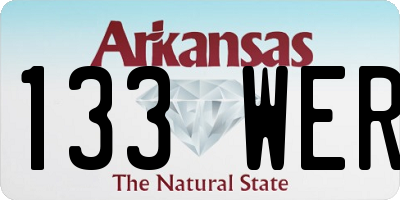 AR license plate 133WER