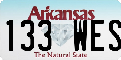 AR license plate 133WES