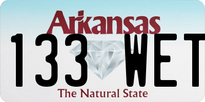 AR license plate 133WET