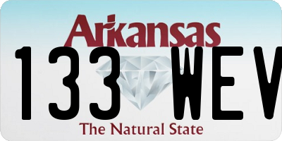 AR license plate 133WEV