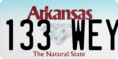 AR license plate 133WEY