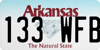 AR license plate 133WFB