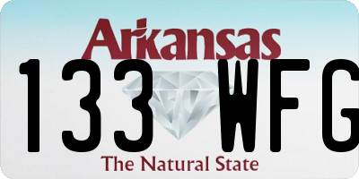 AR license plate 133WFG