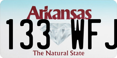 AR license plate 133WFJ