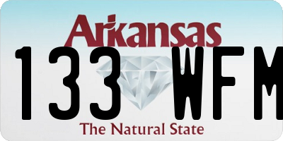 AR license plate 133WFM