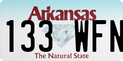 AR license plate 133WFN
