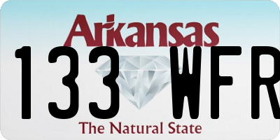 AR license plate 133WFR