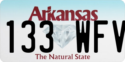 AR license plate 133WFV