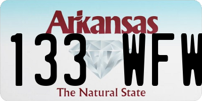 AR license plate 133WFW