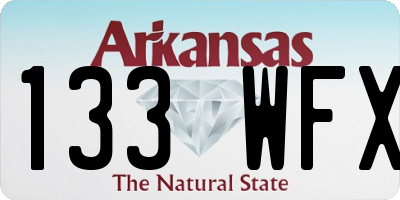 AR license plate 133WFX
