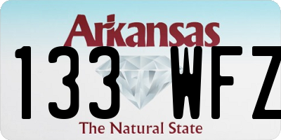 AR license plate 133WFZ