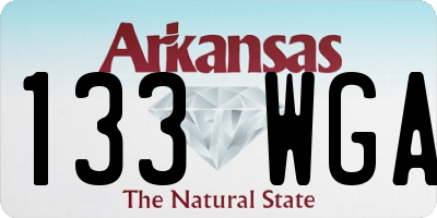 AR license plate 133WGA