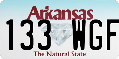 AR license plate 133WGF