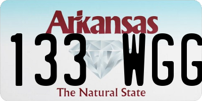 AR license plate 133WGG