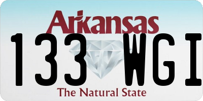 AR license plate 133WGI