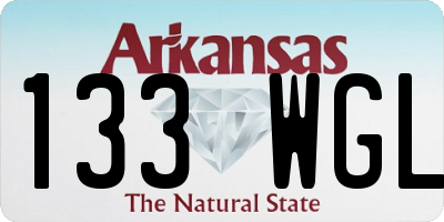 AR license plate 133WGL