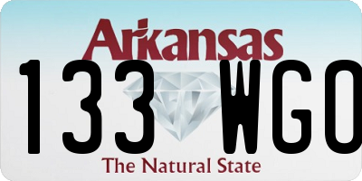 AR license plate 133WGO
