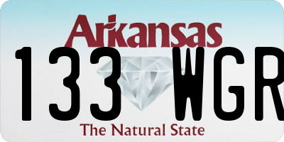 AR license plate 133WGR