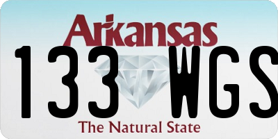 AR license plate 133WGS