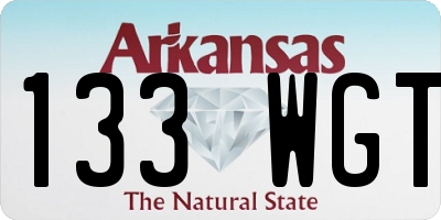 AR license plate 133WGT
