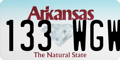 AR license plate 133WGW